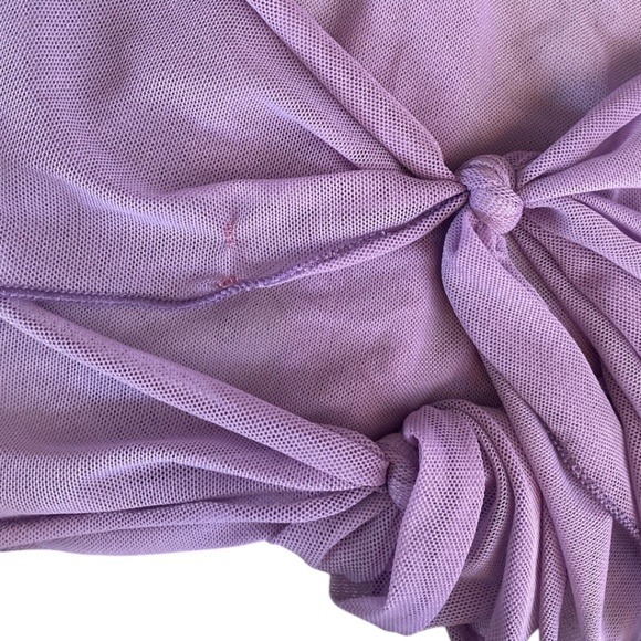 Anna Sui X Heaven Marc Jacobs Mesh Tie Top Small - Limited Edition- $95.00 Lilac - Picture 13 of 14